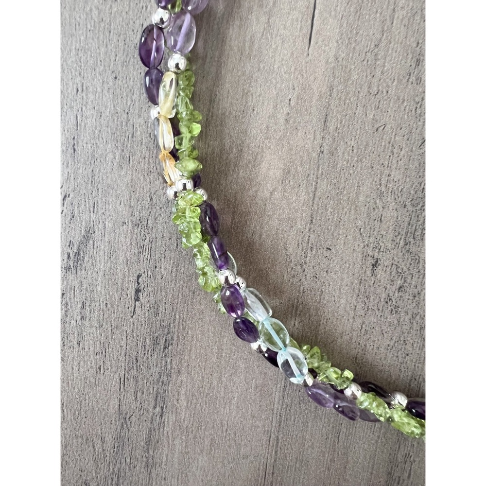 Multi-Color Bead Necklace - Picture 2 of 3